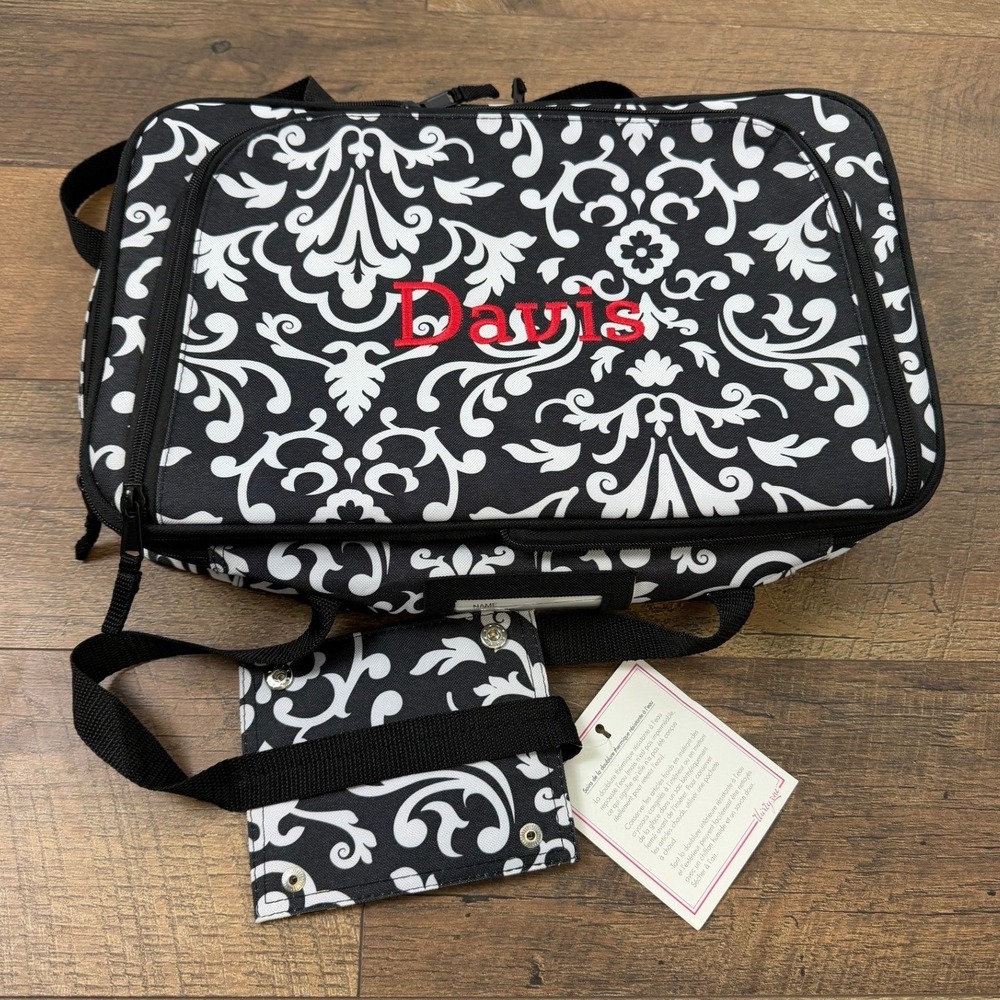 Thirty-One Perfect Party Set Insulated Casserole Carrier Vintage Damask‎ NWT